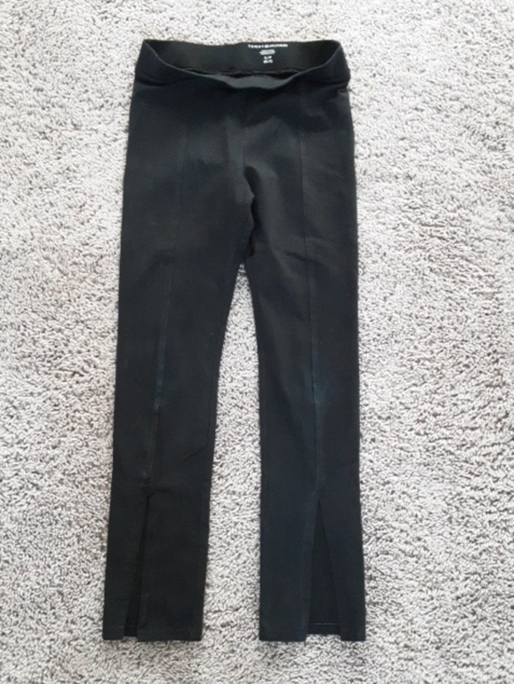 Tommy Hilfiger Black Kids Leggings with Front Hem Slits